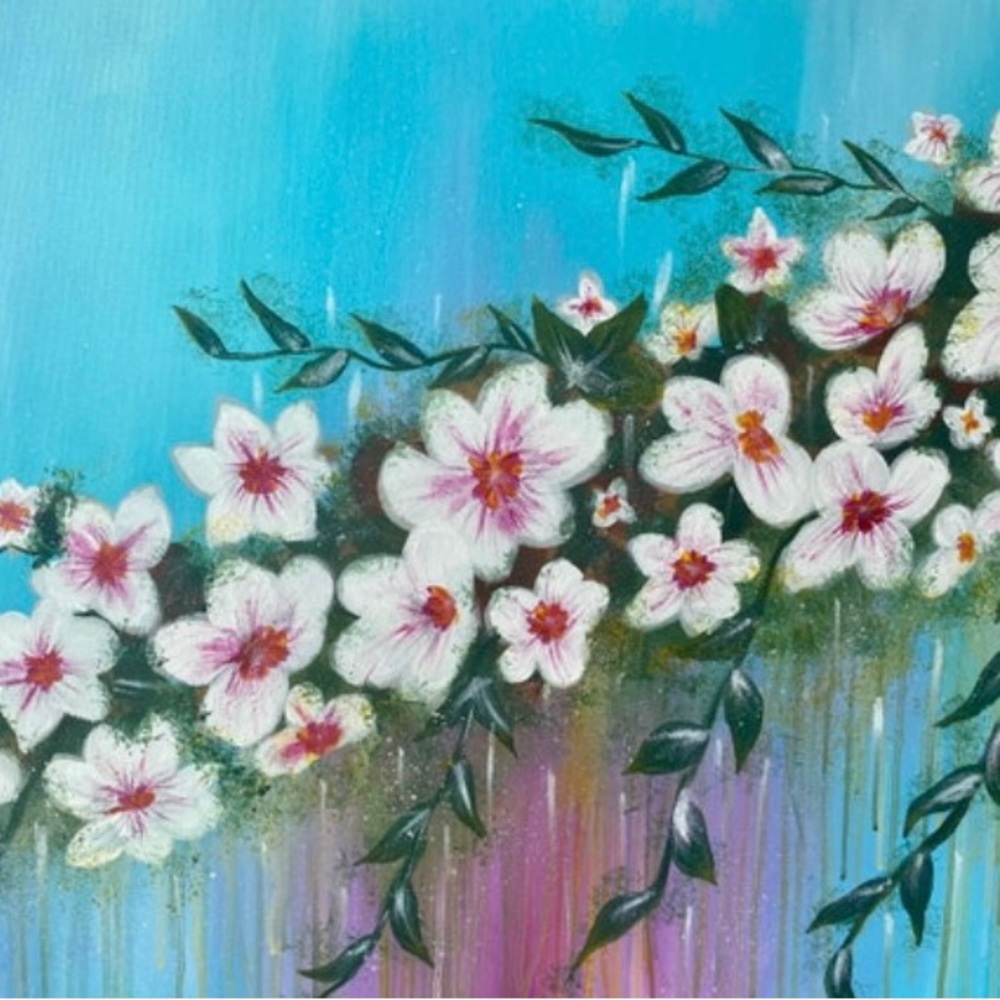SALE-Floral Wall Art,Large wall art,Boho wall décor,Flower painting